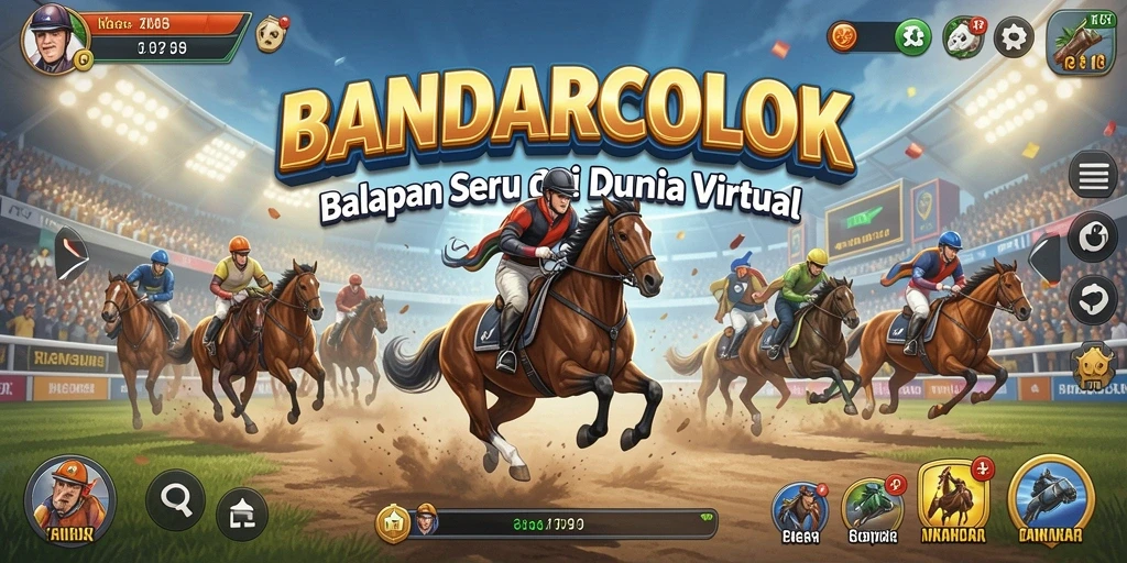 Gameplay BANDARCOLOK saat balapan seru dan menegangkan.