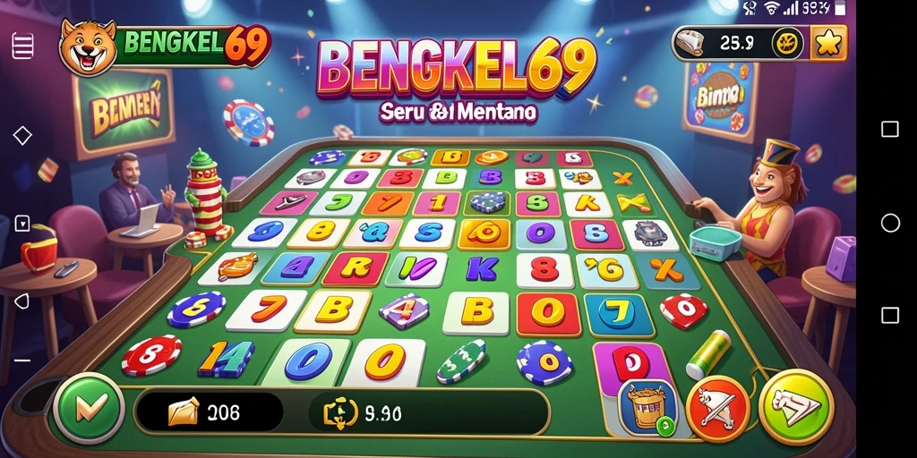 Screenshot BENGKEL69 menampilkan gameplay seru Bingo yang mudah dipahami.