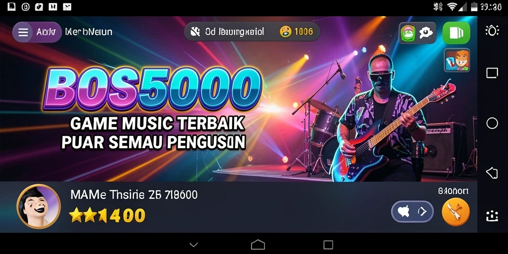Tampilan gameplay <strong>BOS5000</strong> yang menarik dan penuh warna yang menggugah semangat.