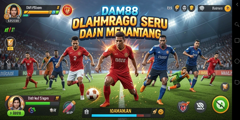 Screenshot utama DAM88 menampilkan aksi seru saat pertandingan olahraga.