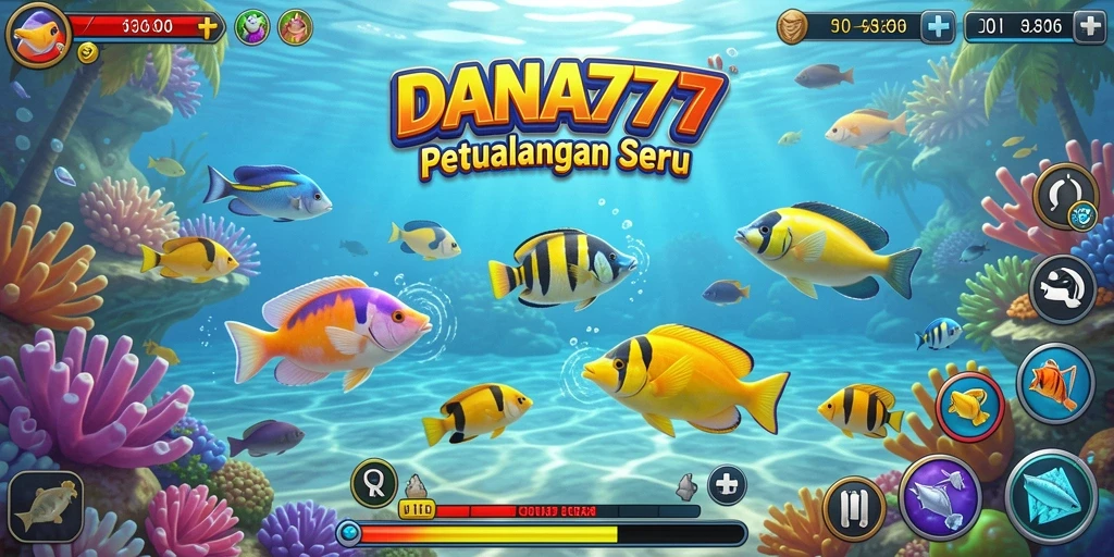 Screenshot gameplay DANA777 menampilkan aksi seru Tembak Ikan.