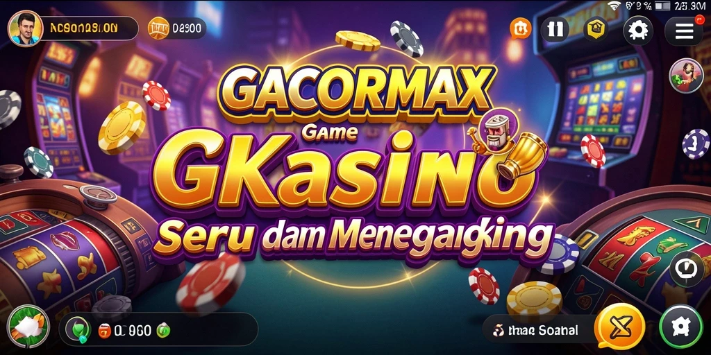 Screenshot utama GACORMAX menampilkan gameplay kasino yang seru.