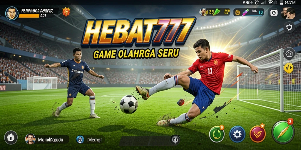 Screenshot HEBAT777 menampilkan aksi seru dalam pertandingan olahraga.