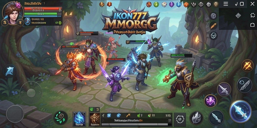 Screenshot gameplay IKON777 menampilkan aksi seru di dunia MMORPG.