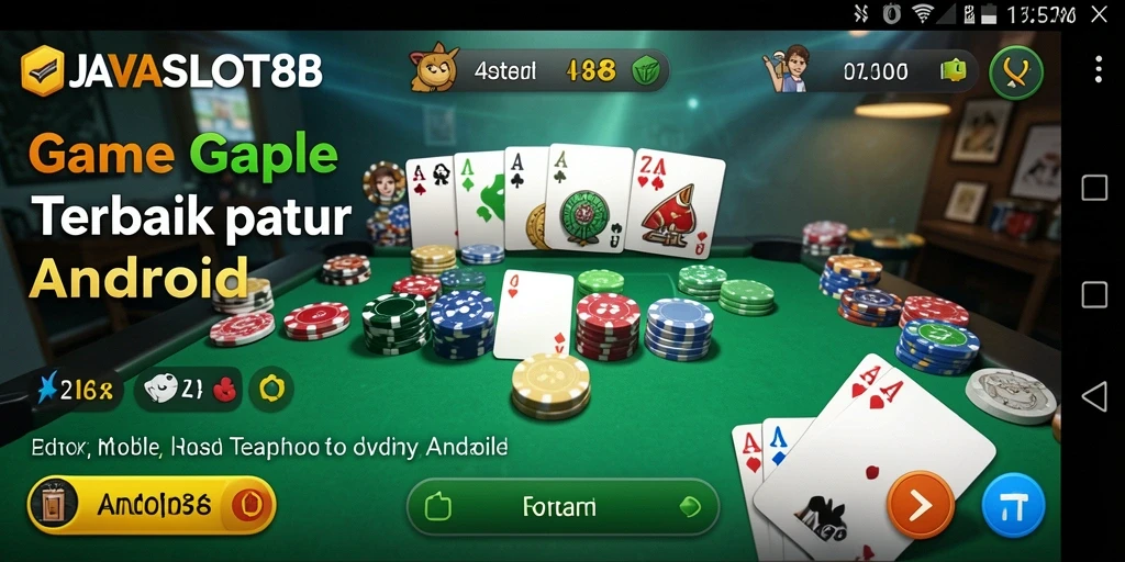 Tampilan gameplay seru dalam game Gaple JAVASLOT88.