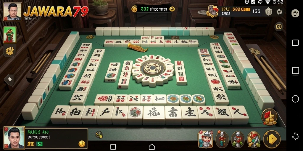 Tampilan gameplay menarik dari JAWARA79 saat memecahkan tantangan Mahjong.