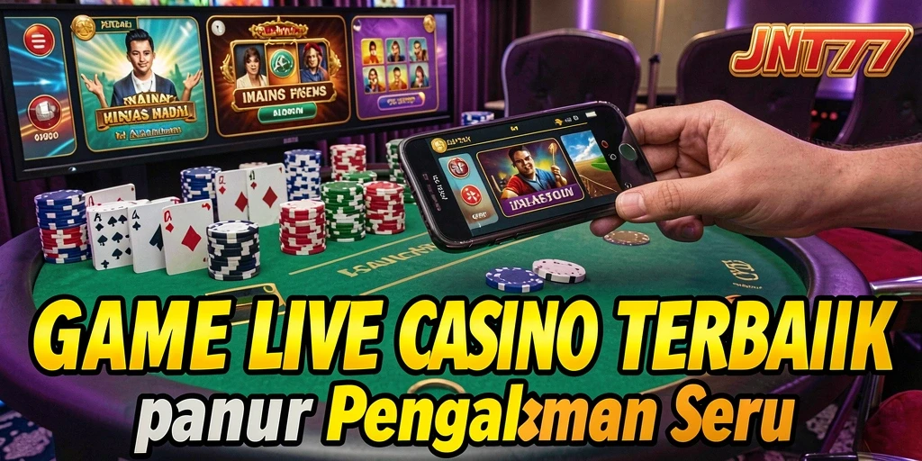 Tangkapan layar JNT777 menunjukkan suasana seru permainan Live Casino.