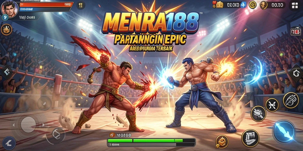 Tampilan gameplay MENARA188 yang mendebarkan dan aksi pertarungan intens.