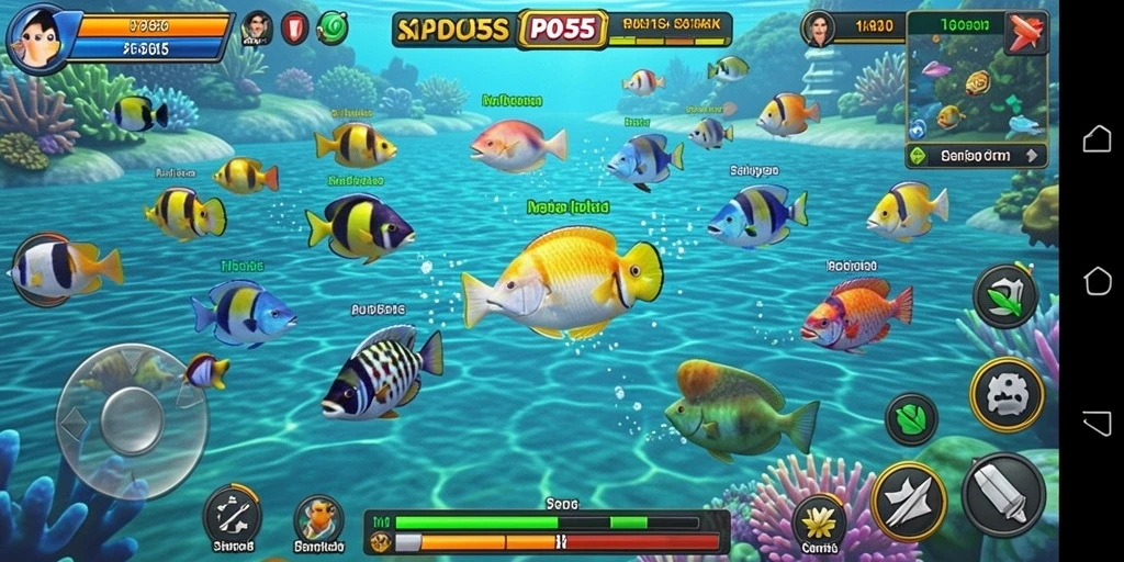 Screenshot gameplay MPO555 menampilkan serunya menembak ikan.