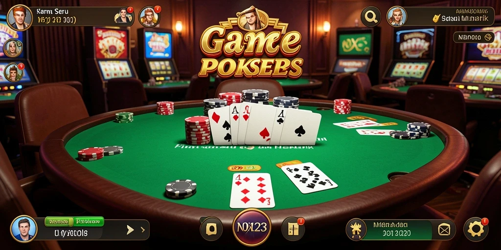 Screenshot gameplay poker NOX123 yang seru dan menegangkan.