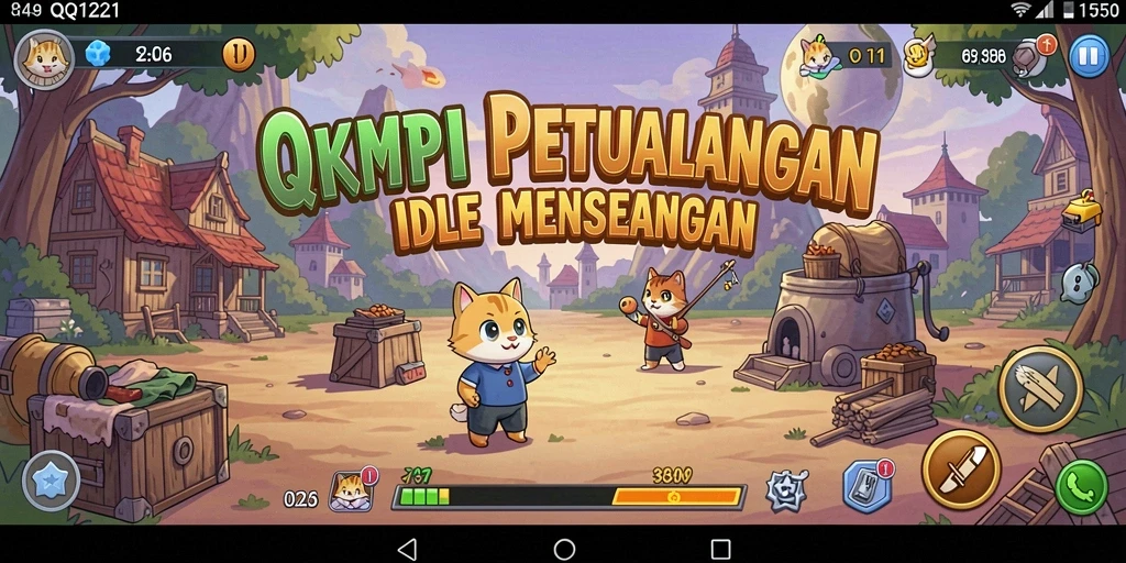 Tampilan gameplay yang menarik dan penuh warna di QQ1221.