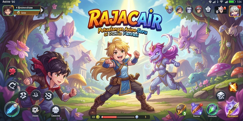 Screenshot gameplay menunjukkan aksi seru karakter Anime.