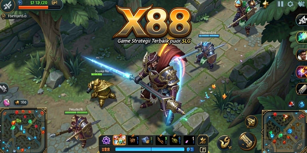 Tampilan gameplay X88 yang menarik dan menegangkan dalam pertempuran strategi SLG.